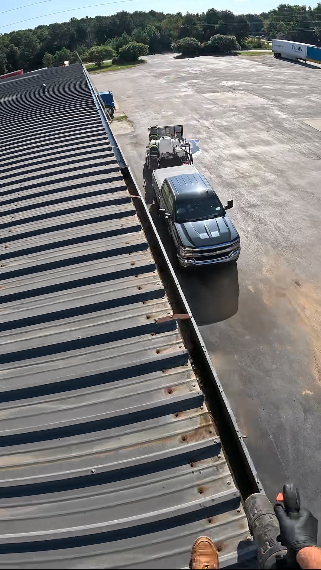 Commercial Gutter Cleaning in Athens GA for Auto Repair Warehouse Thumbnail