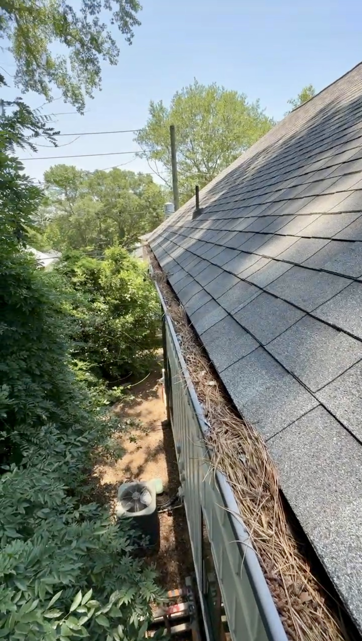 Gutter Cleaning in Athens GA Using Pressure Washing to Remove Heavy Pine Straw Thumbnail